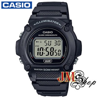 Casio Digital นาฬิกาข้อมือสายเรซิ่น รุ่น W-219H-1AVDF (สีดำ)