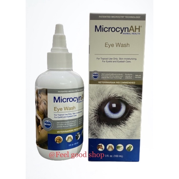ภาพหน้าปกสินค้าMicrocynAH Eye wash 100 ml.ช่วยบำรุงและทำความสะอาดผิวหนังรอบดวงตา หมดอายุ 12/2023