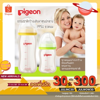 ภาพหน้าปกสินค้า(พร้อมส่ง)ขวดนม ขวดนมพีเจ้น A0015 ขนาด 5/8 oz. 160 / 240ML คอกว้าง สีชา + จุกนม ไซร์ SS/M/L ขวดนม Pigeon ของแท้ 100% (แบ ซึ่งคุณอาจชอบราคาและรีวิวของสินค้านี้