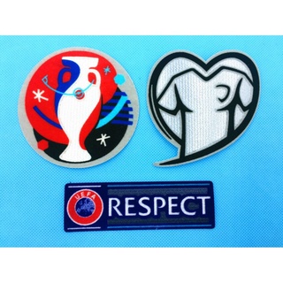 อาร์ม ยูโร Euro 2016 set Play with Heart football Uefa Respect arm Sleeve Soccer Patch Badge