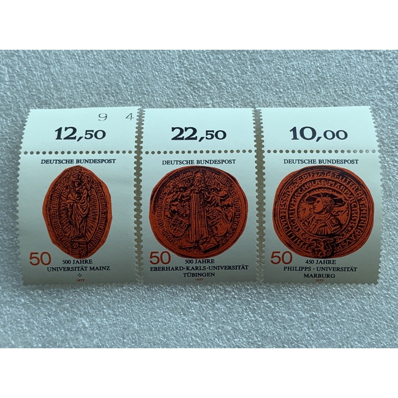 แสตมป์เยอรมันชุดเหรียญโบราณ-ปี1977