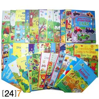 (24)7 หนังสือภาษาอังกฤษพร้อมสติ๊กเกอร์ Usborne หนังสือเสริมทักษะ หนังสือสอนภาษา เสริมพัฒนาการลูกๆ