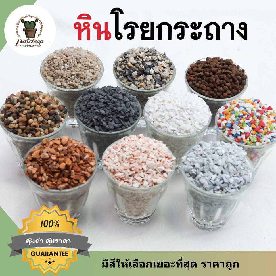 ภาพหน้าปกสินค้าหินโรยหน้ากระถาง หินแคคตัส หินกระบองเพชร หินธรรมชาติ หินเกล็ด หินแม่น้ำ หินกรวด หินสีขาว หินสีดำ หินสีส้ม หินสีรุ้ง จากร้าน pukcharone.garden บน Shopee