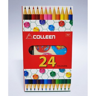 ภาพหน้าปกสินค้าสีไม้ Colleen 24สี 12แท่ง (2หัว)  สีสวย ระบายเรียบเนียน ที่เกี่ยวข้อง