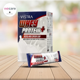 Vistra Whey Protein Plus 1กล่อง (15ซอง) วิสทร้า เวย์โปรตีน พลัส