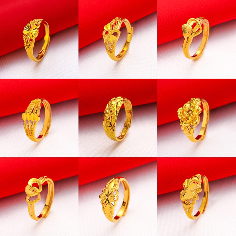 ภาพหน้าปกสินค้าแหวนชุบทอง 24K ชุบทอง รูปดอกกุหลาบ สามารถปรับได้ แฟชั่นเรียบง่าย สําหรับผู้หญิง จากร้าน youyushipin1.th บน Shopee