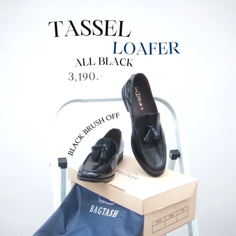 ภาพหน้าปกสินค้าTassel loafer all black