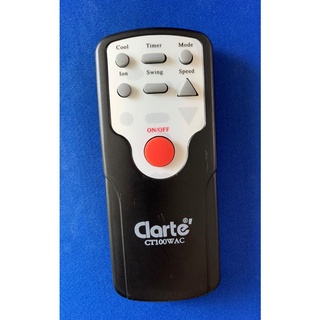 รีโมทพัดลมรุ่น Clarte CT100WAC