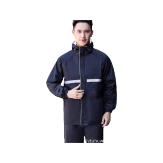 โปรโมชั่น : DEER ชุดกันฝน เสื้อกันฝนแบบชั้นเดียว แบบ2ชั้น แบบผ้าหนา มีแถบสะท้อนแสง ชุดกันฝนแบบซิปหน้า รุ่น M001