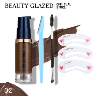 Beauty Glazed เจลเขียนคิ้วติดนานกันน้ํา 4สีพร้อมแปรง