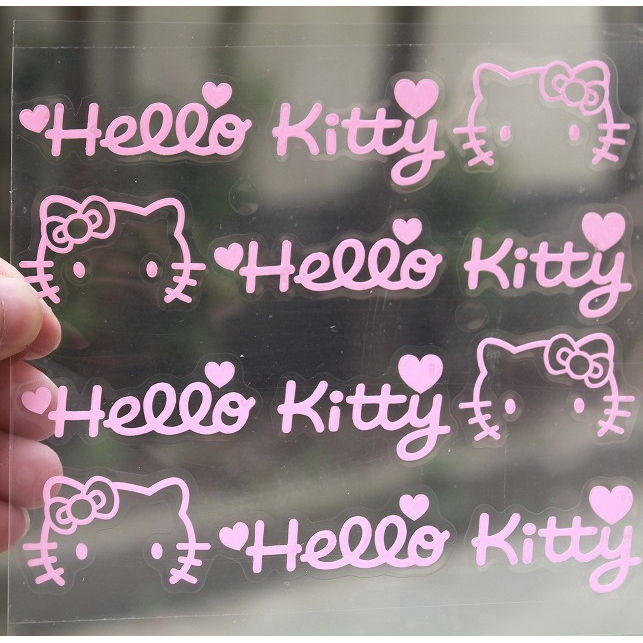 ราคาและรีวิวสติ๊กเกอร์ติดมือจับประตูรถยนต์ลายการ์ตูน hello kitty 4 ชิ้น/ชุดสําหรับ honda toyota