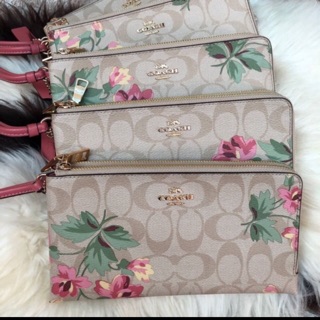 Coach คล้องมือ2ซิป ขนาด8"