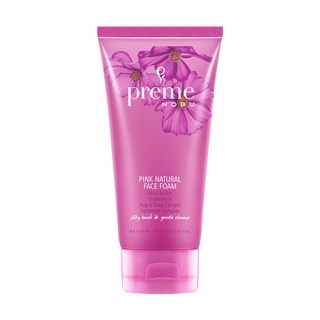 (สีชมพู) Preme Nobu Pink Natural Face Foam 100g.พรีม โนบุ พิ้งค์ เนเชอรัล เฟซ โฟม 100กรัม.