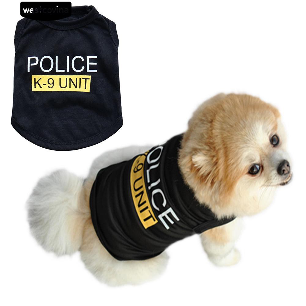 ภาพหน้าปกสินค้าเสื้อสุนัข พิมพ์ลาย Police หลากสี จากร้าน westcovina.th บน Shopee