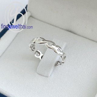 Finejewelthai แหวนอินฟินิตี้-แหวนเงินแท้-ชุบทองคำขาว-Infinity-Silver-Ring - R130000wg