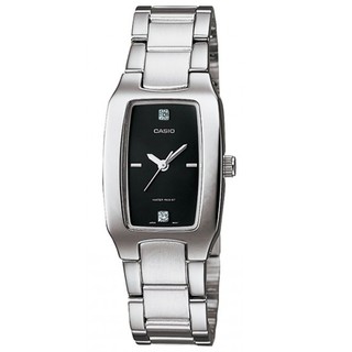 Casio Standard นาฬิกาข้อมือผู้หญิง สายสแตนเลส รุ่น LTP-1165A-1C2DF - เรือนเหล็ก/หน้าดำ