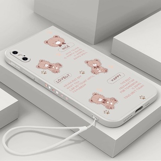เคสโทรศัพท์มือถือ Tpu นิ่ม กันตก ลายหมีสี่ตัว ตัวอักษรภาษาอังกฤษ เรียบง่าย สําหรับ iPhone X xs iPhone xr iPhone xs max iPhone 11 iPhone 11 pro iPhone 11 pro max