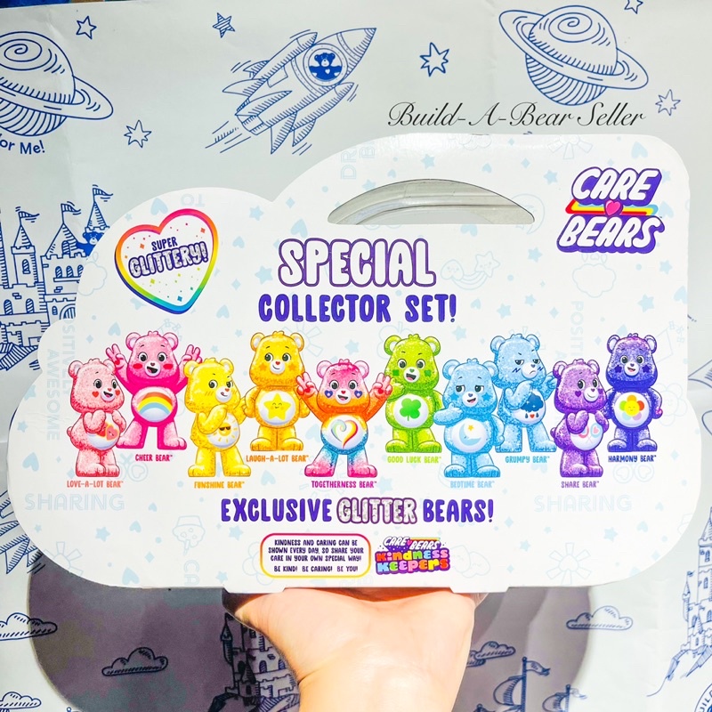 usa-ขายดี-รุ่นพิเศษ-ชุบกลิทเตอร์-โมเดล-แคร์แบร์-carebears-figures-set-glitter-สินค้าจากอเมริกา-ของแท้