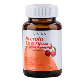 ภาพหน้าปกสินค้าพร้อมส่ง  Vistra Acerola Cherry 1,000 mg วิสทร้า อะเซโรลาเชอร์รี่ ที่เกี่ยวข้อง