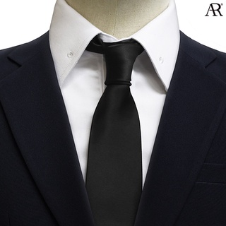 ANGELINO RUFOLO Necktie(NTS-พื้นทอ011) เนคไทผ้าไหมทออิตาลี่คุณภาพเยี่ยม ดีไซน์ Shiny Plain สีดำ/ทอง/เลือด/เทา/โอรส/กากี