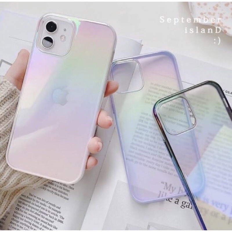 พร้อมส่ง-เคสโฮโล-เคสสะท้อนแสง-เคสสีรุ้-เคสเจ้าหญิง-เคสมุก-เคสไอโฟน-i13
