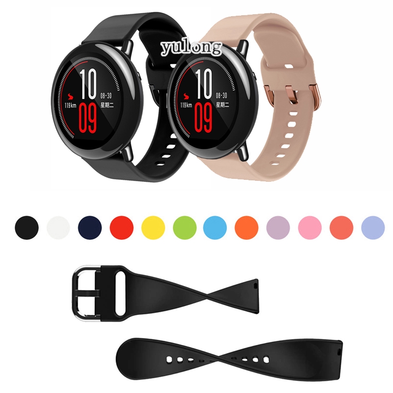 ภาพหน้าปกสินค้า22mm สายนาฬิกาซิลิโคนอ่อนนุ่มสำหรับ Huami Amazfit PACE