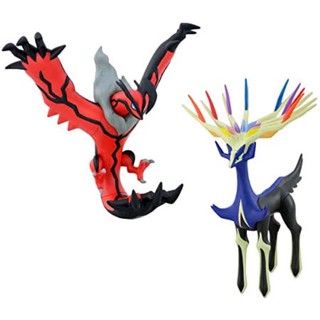 Pokemon Xerneas &amp; Yveltal XY Articulated Loose Vinyl Figure TOMY Nintendo Rare! #โปเกมอน