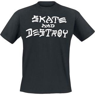 เสื้อยืด พิมพ์ลายโลโก้ Skate Thrasher Skate Destroy สําหรับผู้ชาย