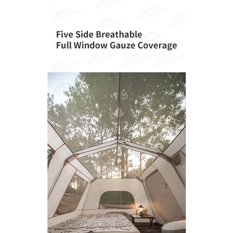 ภาพสินค้า+พร้อมส่ง+ Naturehike VILLAGE 13.0 tent เตนท์ สำหรับ 3-4 คน เหมาะกับการท่องเที่ยว camping จากร้าน thenita บน Shopee ภาพที่ 8