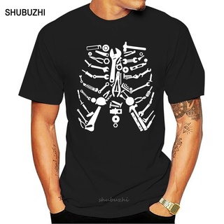 Shubuzhi เสื้อยืดลําลอง สําหรับผู้ชาย แขนสั้น พิมพ์ลายโครงกระดูก