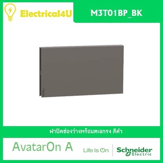 Schneider Electric M3T01BP_BK AvatarOn A ฝาปิดช่องว่างพร้อมตะแกรง สีดำ