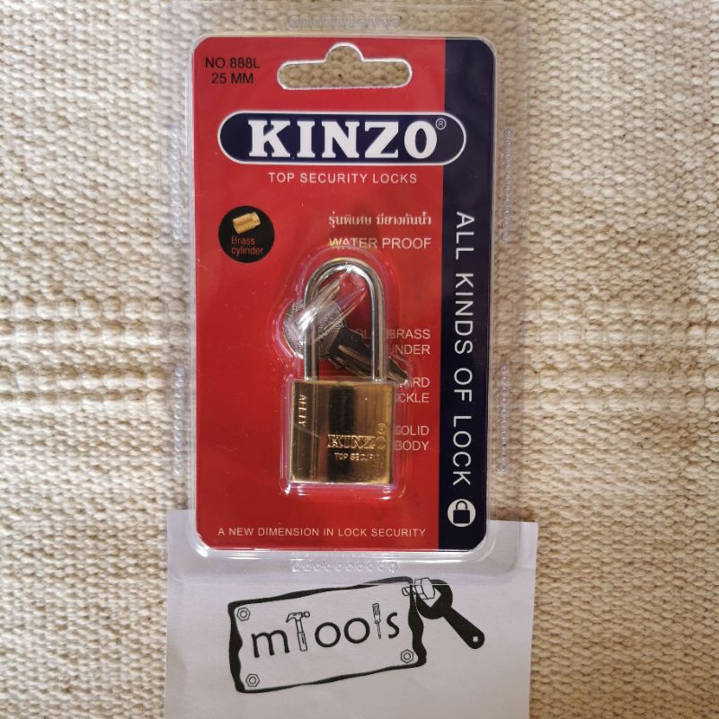กุญแจ KINZO 25MM. คอยาว | Shopee Thailand