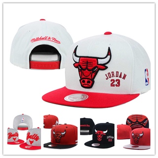 หมวกแก๊ป ผ้าฝ้ายแท้ ปักลาย NBA Los Angeles Lakers Chicago Bulls สามารถปรับได้ แฟชั่นคู่รัก