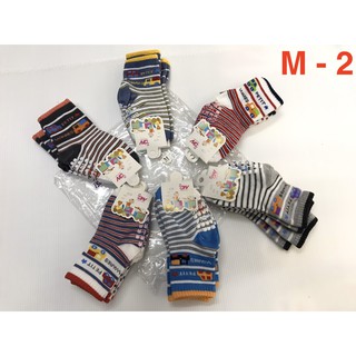 ภาพขนาดย่อของภาพหน้าปกสินค้าถุงเท้าเด็ก เด็กอ่อน .มีกันลื่น (0-1)(1-3)(4-6)-1โหลมี12คู่ จากร้าน 148shop บน Shopee