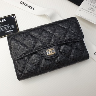 Chanel Trifold medium wallet ชิป อะไหล่ทอง