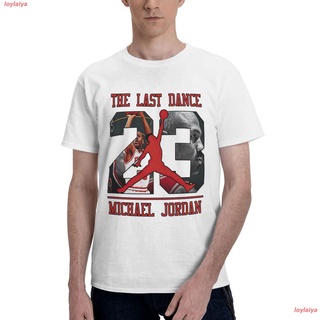 คอลูกเรือSPORTS STARloylaiya ไมเคิล จอร์แดน Last Dance Michael Jordan T-Shirt Basketball 23 T Shirt Men Tshirt เสื้อผู้ช