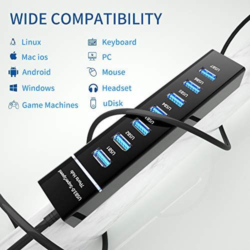 usb-3-0-hub-ความเร็วสูง7พอร์ตฮับสวิตช์อิสระhubสี่บิตsplitter-hub-usb-3-0-multi-interface-hubเชื่อมต่อ-usb-ความเร็วสูง