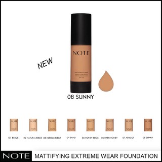 NOTE COSMETICS DETOX AND PROTECT FOUNDATION 08 SUNNY