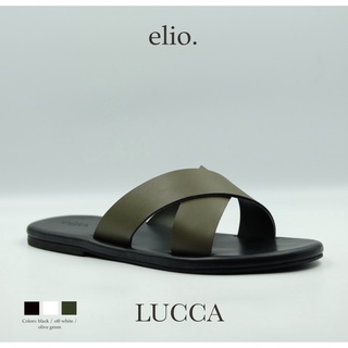 “ELORGL” ลด 65. elio originals - รองเท้าแตะ รุ่น Lucca (unisex) สีเขียว Olive Green