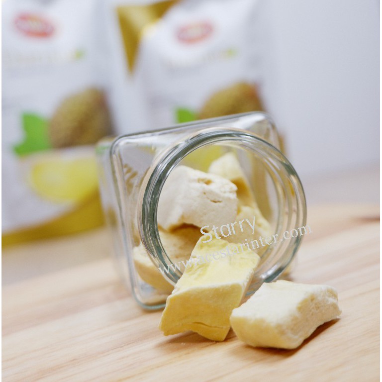 starry-ทุเรียนอบกรอบ-100-freeze-dried-durian-fruit-healthy-snack-sugar-free