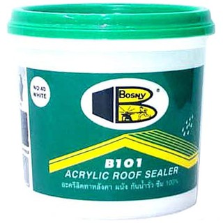 BOSNY B101 1KG WHITE WATERPROOFING ACRYLIC อะคริลิกกันซึม BOSNY B101 1KG ขาว วัสดุกันซึม เคมีภัณฑ์ก่อสร้าง วัสดุก่อสร้าง