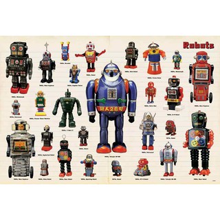 โปสเตอร์ ของเล่น Toy Robots หุ่นยนต์ รูป ภาพ ติดผนัง สวยๆ poster 34.5 x 23.5 นิ้ว (88 x 60 ซม.โดยประมาณ)