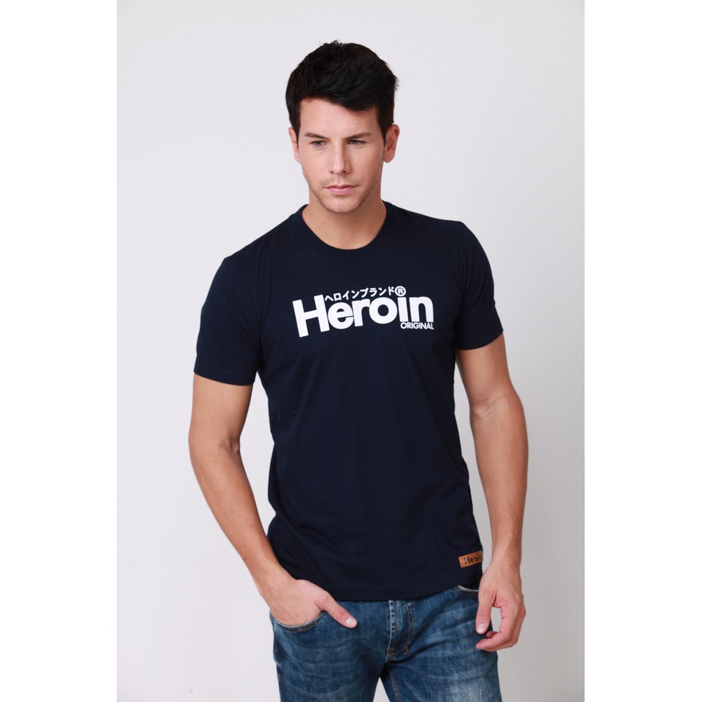 ภาพหน้าปกสินค้าHeroin เสื้อยืดสีกรมท่า รุ่น Original จากร้าน heroinbrand.official บน Shopee