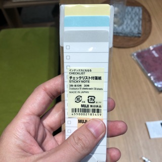 Muji sticky checklist note colors พร้อมส่งค่ะ