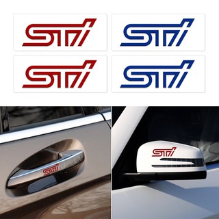 สติกเกอร์ STI สำหรับติดตกแต่งกระจกมองหลังรถยนต์ 5 ชิ้น