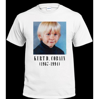 เสื้อยืดโอเวอร์ไซส์GILDAN Kurt เสื้อยืดผ้าฝ้าย 100% พิมพ์ลายกราฟิก COBAIN NIRVANA สําหรับผู้ชายS-4XL