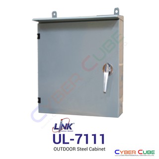 LINK UL-7111 OUTDOOR Steel Cabinet for 1x11 pos. BMF CAPACITY 100-110 Pairs (45x25x15cm) ตู้เหล็กกันน้ำภายนอกอาคาร