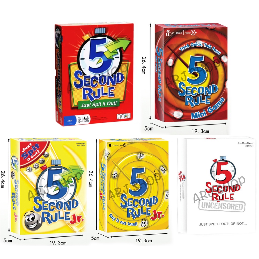 5-second-rule-เกรดอย่างดี-just-spit-it-out-uncensored-junior-mini-game-board-game-บอร์ดเกม-ปาร์ตี้-ครอบครัว