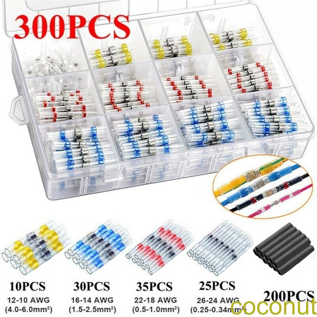 [Coco]Solder Seal Wire Connector Heat Shrink Wire Crimp Butt Terminal ...