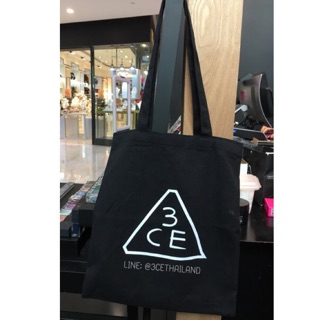 3CE TOTE BAG ถุงผ้าสกีนโลโก้แบรนด์